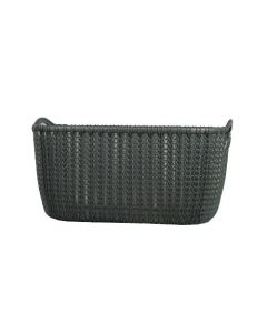 Panier à linge -tresse- gris