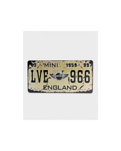 Plaque d'immatriculation - Décorative - Vintage - Mini Austin - 15x30 cm