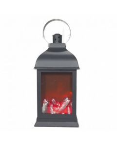 Lanterne de cheminée réaliste - À piles - Effet de flamme lampe LED