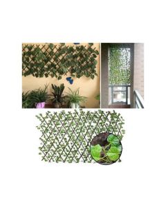 Paravent - Clôture de Jardin rétractable - Treillis extensible - Feuille de Lierre - 2.4m2