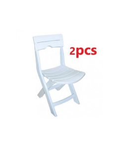 SOTUFAB - Lot de 2 chaise pliable ruspina - blanc