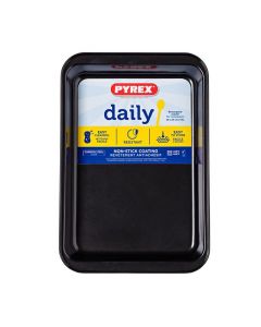 Plat rectangulaire en metal - 38x26cm - Pyrex Daily Metal