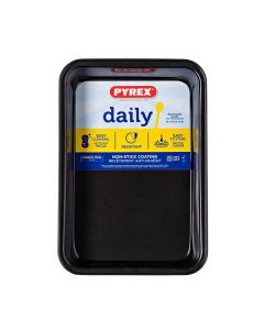 Plat rectangulaire en metal - 30x20cm - Pyrex Daily Metal