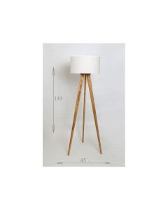 Chtioui design - Lampadaire scandinave Trépied - Chêne - 145 cm