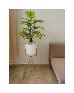 Plante artificielle avec pot en céramique et support - A22 - Hauteur 1M30 