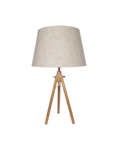 Lampe de table tripier - bois & Tissu - 65 X 40 Cm