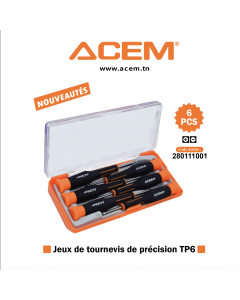 ACEM - JEUX DE TOURNEVIS PRECISION (6PCS) TP6