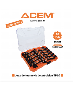 ACEM - JEUX DE TOURNEVIS PRECISION (10PCS) TP10