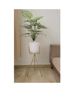 Plante artificielle avec pot en céramique et support - A24 - Hauteur 1M30 