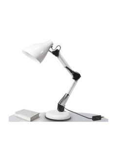 Lampe bureau - Architecte - Réglable - Moderne - Métal - Blanc