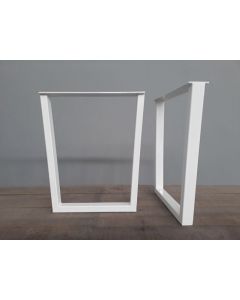 2 pièces Pieds de table - Acier Blanc - L x H(60 x 72)cm,