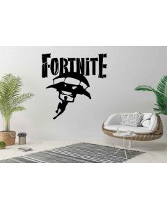 Sticker mural - Artzy - Fortnite - Gamer - Jeu vidéo - 57x57cm - Noir