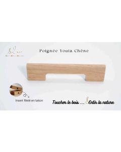 Poignée cuisine dressing modèle youta en bois Chêne - S2M