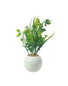 Plante Artificielle - avec pot en céramique- 24 x 10 cm