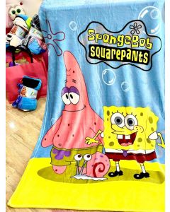 Plaid en Velours  - 1 places -Plaid polaire Spongebob