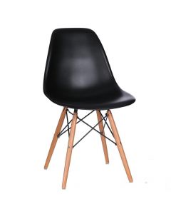 ESPACE HOME - chaise scandinave nordic dsw - dim 46 x 80 x 42 cm-noir