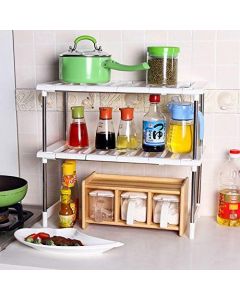 Étagères de Rangement de Cuisine - Organisateur pour Cuisine Salle de Bain Chambre Salon - Reglable 50-70cm 