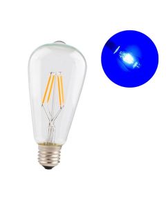 Lampe filament - LED - Bleu - Vintage - G95 - E27 - 4W