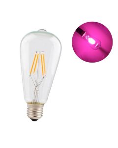 Lampe filament - LED - Rose - Vintage - G95 - E27 - 4W