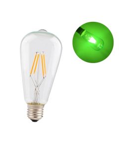 Lampe filament - LED - Vert - Vintage - G95 - E27 - 4W