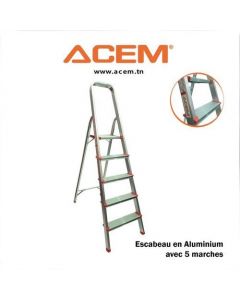 Escabeau en aluminium 5 marches ACEM