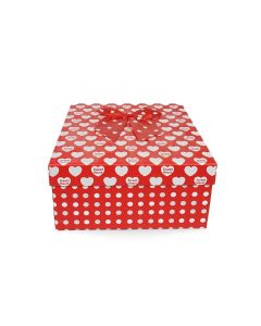 Boîte à cadeau - Rouge - 15 X 15 X 7 Cm