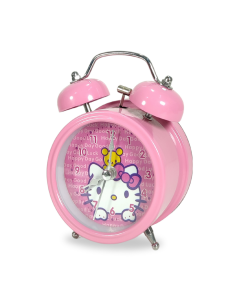 Horloge Réveil pour Enfant - Couleur Rose avec Image Hello Kitty