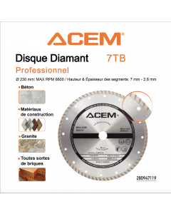 DISQUE DIAMOND 7TB - 230MM ACEM