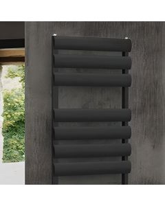    SÈCHE SERVIETTE 80/50 ALUMINIUM NOIR MEZZALUNA-8050NRMEZ