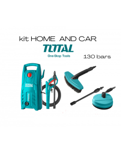 Kit home AND car TOTAL Nettoyeur haute pression - 1400W - 130 Bar