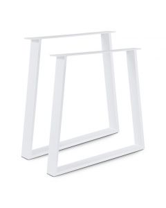 2 pièces Pieds de table - Acier Blanc - L x H(60 x 72)cm,