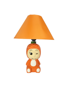 Lampe de chevet - Chambre Enfant - 37 X 28 Cm - Orange