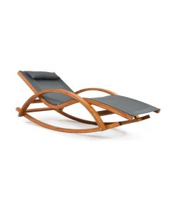 Chaise Longue Jakarta à Bascule – Élégance et Détente Naturelle au Jardin Tunisie