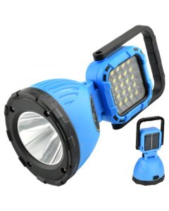 Lanterne de Camping solaire à LED - Rechargeable - étanche - bleu