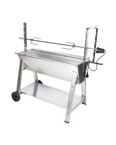 Barbecue rôtissoire Titan - acier galvanisé - sur chariot