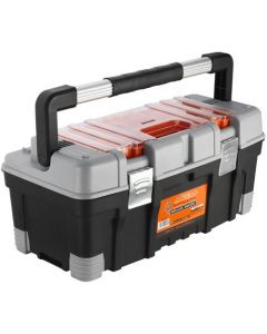 Boite à outils plastique avec organisateur 56 cm gris & orange - 280320107 - ACEM