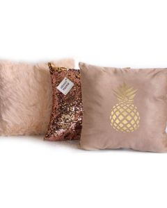 Pack Coussins - F P I - Ananas Beige & bronze