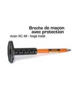 Broche de maçon point 300x16 mm avec protecteur - orange & noir 280732904 - ACEM