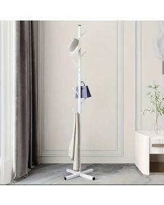 Porte Manteau - Acier - Blanc - H x L (170 x 43)cm