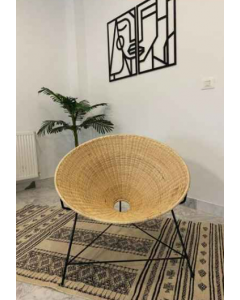 Chaise ronde en rotin - Rotin azzouzine - D 80cm