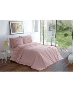 Couvre lit casa-blanca rose coton
