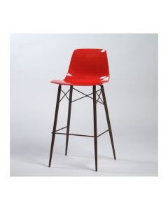 Chaise bar - Vintage  rouge - croisé - SPIM