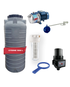 Pack réservoir de stockage et distribution d'eau potable 1000L
