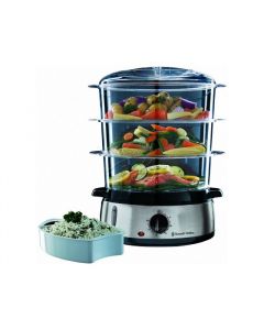 Cuiseur à Vapeur Russell Hobbs 19270-56 - 3 Étages - 9L - 800W - Silver