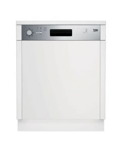 Lave Vaisselle-Semi encastrable-DSN05311X-13 Couverts-Inox&BlancBeko