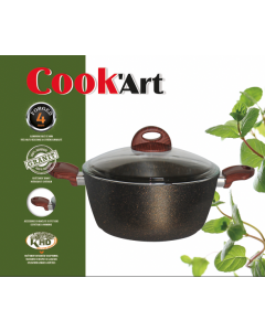 FAITOUT 28 COOK'ART FORGED GRANITE Noir-Mouchté Gold (BOISEE)