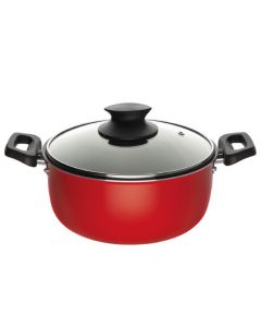 Faitout avec couvercle tasty WINOX - 24 CM - Aluminium - Rouge  