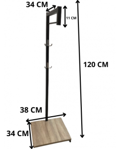 Porte manteau sur pied en bois