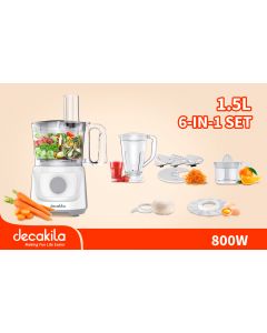 Robot 6en1 1.5L 800W - Decakila - 6 fonctions - KEMG023W