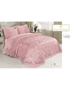 Couvre lit - Lady - 260*260 - Rose